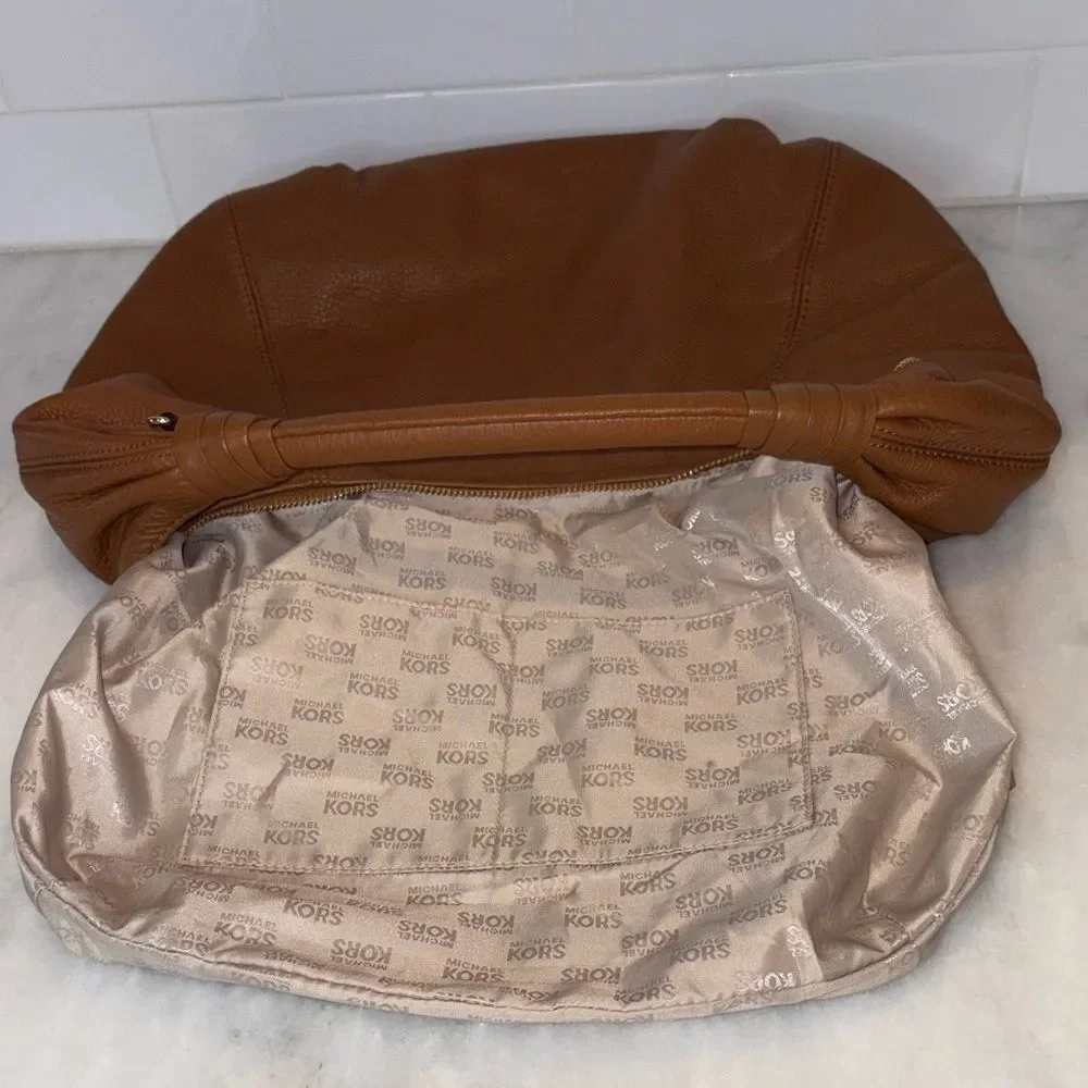 Michael Kors Bag Purse Handbag Pebbled Leather Hobo Large Shoulder Bag